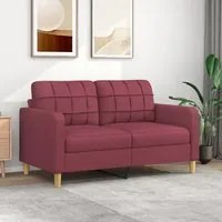 Divano a 2 Posti Rosso Vino 140 cm in Tessutocod mxl 78606