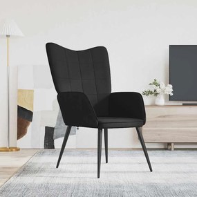 Sedia Relax Nera İn Tessuto /
