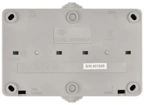 Interruttore domestico AC n. 6 con presa 250V/16A IP44 grigio