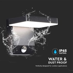 LED Applique da esterno con sensore LED/17W/230V 3000K nero