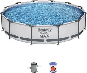 Piscina Fuori Terra Rotonda Bestway 56416 Steel Pro Max 366x76h cm