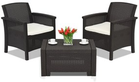 Venezia Terrace 2 set in rattan marrone Bica