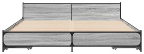 Giroletto cassetti grigio sonoma 200x200 cm legno multistrato