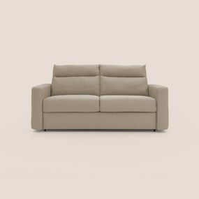 Cupido Divano letto materasso H18 cm e schienale alto in tessuto impermeabile simil cotone T13 beige
