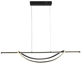 Lampadario LED a sospensione con filo AMBAR LED/35W/230V nero