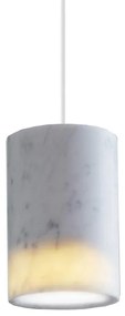 Terence Woodgate - Solid Lampada a Sospensione Cilindro Carrara Marmo