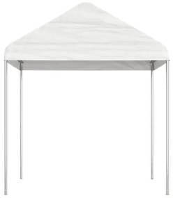 Gazebo con Tetto Bianco 11,15x2,28x2,69 m in Polietilene