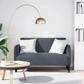 Divano Divanetto Grigio Scuro 109 Cm İn Velluto /