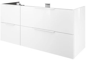 Mobile da bagno sospeso sotto lavabo L 135 x H 25 x P 50 cm bianco, 1 cassetto Neo, Maniglie acquistabili separatamente