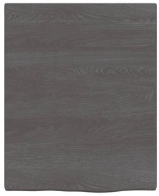 Ripiano muro grigio scuro 40x50x2 cm massello rovere trattato