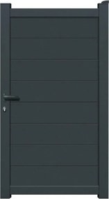 Cancelletto GARDENGATE Prado grigio in alluminio antracite H 158 x L 100 cm