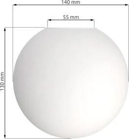 Paralume di ricambio per lampadario SOMA E14, diam. 14 cm, bianco