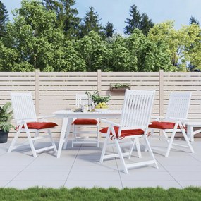 Cuscini Per Sedia 4 Pz Rossi 40x40x7 Cm İn Tessuto Oxford /