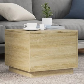 Tavolino Da Salotto Gambe İn Metallo Rovere Sonoma 50x50x40 Cm /
