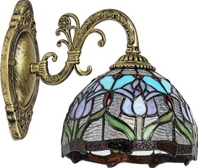 Brilagi - Lampada da parete Tiffany in vetro colorato LORAS 1xE27/40W/230V