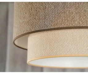 Duolla- Lampadario a sospensione con filo BOHO ECO RECYCLING 1xE27/15W/230V diametro 45 cm marrone/color crema