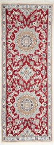 Nain Tappeto persiano 200x80 Rosso (Iran) Annodato A Mano