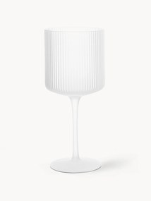 Set di 2 bicchieri da vino rosso in vetro soffiato con scanalatura in rilievo Ripple
