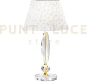 Lume epoque oro 1 luce attacco e27 30x56cm vetro trasparente