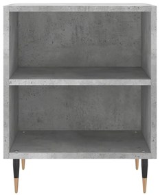 Comodini 2 pz grigio cemento 40x30x50 cm in legno multistrato