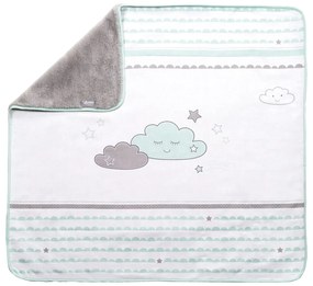 Coperta per bambini bianca/color menta in micropile 80x80 cm Happy Cloud – Roba