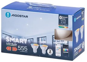 Set da 2 lampadine LED RGBW dimmerabili MESH Smart GU10/6,5W/230V 2700-6500K - Aigostar