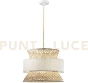 Lampadario a sospensione gazebo beige rattan naturale beige 1 luce ...