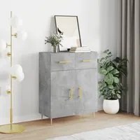 Credenza Grigio Cemento 69,5x34x90 cm in Legno Multistratocod mxl 128408