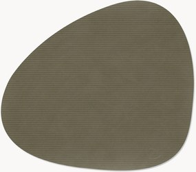 Set di 4 tovagliette americane in pelle fatte a mano Curve