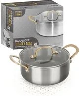 Casseruola 20 cm triplo strato Tri Ply - Gold con coperchio