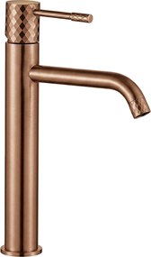 Rubinetto da lavabo Rea Lungo Diamond Brush Copper High