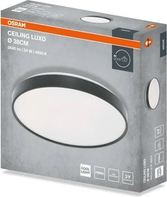 Osram - Plafoniera LED CEILING LUXO LED/24W/230V Ø 38 cm nero