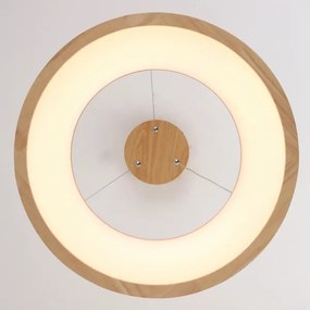 Brilagi - Lampadario sospeso a cavo FALCON WOOD LED/30W/230V 3000/4000/6000K 45 cm legno