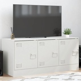 Mobile Porta Tv Bianco 99x39x44 Cm İn Acciaio /