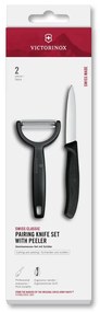 Victorinox - Set con coltello da cucina e pelapatate SWISS CLASSIC nero