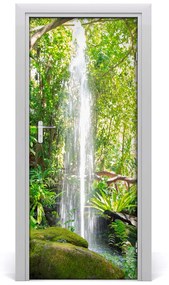 Adesivo per porta Cascata nella giungla 75x205 cm