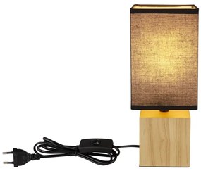 Globo 21628B - Lampada da tavolo VALENTINO 1xE27/7W/230V nero/marrone