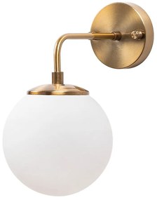 Lampada da parete in bianco e bronzo ø 15 cm Viran - Opviq lights