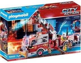Playset di Veicoli   Playmobil Fire Truck with Ladder 70935         113 Pezzi