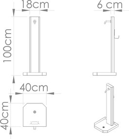 Fontana da Giardino Design a Colonna Ovale Rubinetto in Ottone e Base con Ciottoli Corten...