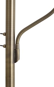 Lampada da terra classica bronzo con vetro opale 2 luci - Katarina