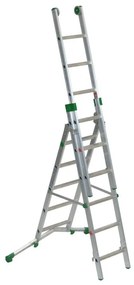 Scala a sfilo FACAL Super Prima in alluminio 3 rampe da 6 gradini portata massima 150 kg EN 131 per lavori fino a 5.10 m