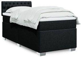 Giroletto A Molle Con Materasso Nero 90x190 Cm İn Tessuto /
