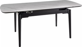 Tavolo Sento in ceramica bianco lucido – 120/180x80x75 cm