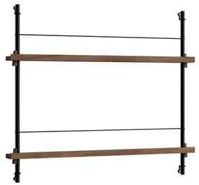 Magazine Shelving Smoked Oak/Black - Moebe