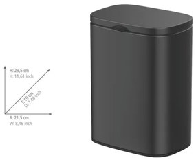 WENKO 25338100 - Cestino SARE 21,5x29,5 cm, nero