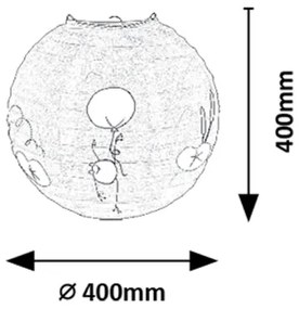 Rabalux 72070 - Paralume per bambini per lampadario FROGGO max. 40W diametro 40 cm