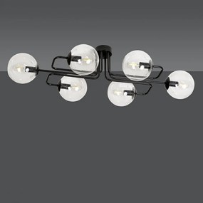 Lampadario da soffitto BRENDI 6 in acciaio e vetro 6xE14 Colore del corpo Trasparente
