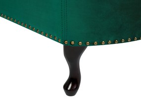 Chaise longue sinistra in velluto verde NIMES Beliani