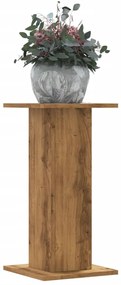 Supporti Piante 2 Pz Rovere Artigianale 30x30x60 Cm Truciolato /